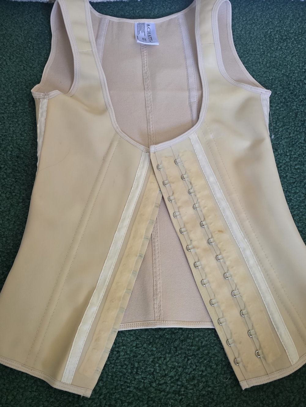 Beige Front-Hook Shapewear Vest